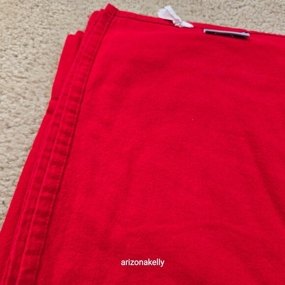 Land's End 5oz Flannel King Sheet Set RED - Picture 6 of 9